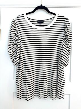 Modern Works Puff Sleeve Striped Tee